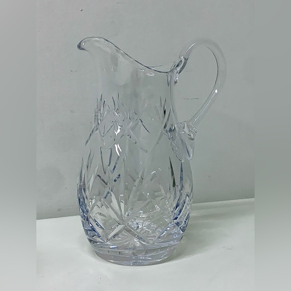 Brand New Vintage Unused Leaded Deep Cut Crystal Starburst Pattern Jug Pitcher - Picture 9 of 16